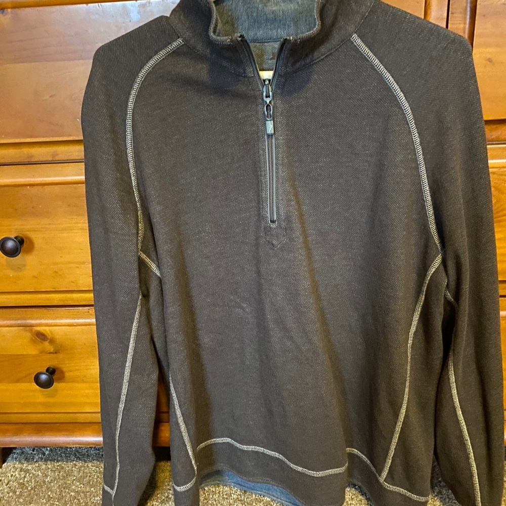 Men’s Tommy Bahama reversible quarter zip sweater